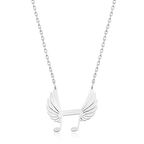 KENPAZAR 925 Ayar Gümüş Nota Kanatları Kadın Gümüş Kolye