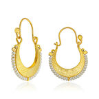 KENPAZAR ​925 Ayar Gümüş Beyaz Taşlı Bohem Küpe