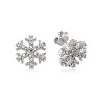 KENPAZAR 925 Ayar Gümüş Kar Tanesi Çivili Küpe