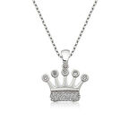 KENPAZAR 925 Ayar Gümüş Taç Kadın Gümüş Kolye