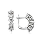 KENPAZAR 925 Ayar Gümüş 5 Taş Küpe