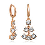 KENPAZAR 925 Ayar Gümüş Sıra Taşlı Küpe