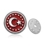 KENPAZAR 925 Ayar Gümüş Ay Yıldız Rozet