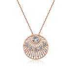 KENPAZAR 925 Ayar Gümüş Etnik Desenli Rose Kadın Gümüş Kolye