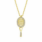 KENPAZAR 925 Ayar Gümüş Tenis Raketi Kadın Gümüş Kolye