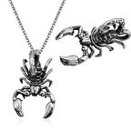 KENPAZAR 925 Ayar Gümüş Akrep Erkek Gümüş Kolye