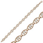 KENPAZAR 925 Ayar Gümüş Rose Oval Su Yolu Bileklik