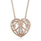 KENPAZAR 925 Ayar Gümüş Bombeli Kalp Kadın Gümüş Kolye