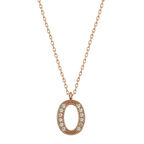 KENPAZAR 925 Ayar Gümüş Rose O Harfi Kadın Gümüş Kolye