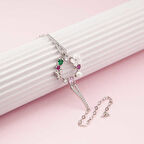 KENPAZAR Gümüş Renkli Manolya Çiçeği Kadın Bileklik