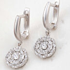 KENPAZAR Gümüş Zirkon Taşlı Çiçek Kadın Küpe