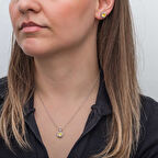 KENPAZAR ​925 Ayar Gümüş Sarı Baget Taşlı Kadın Set