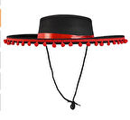 KENPAZAR Kırmızı Ponponlu Siyah Renk Çocuk İspanyol Şapkası