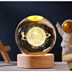 KENPAZAR Gezegen Renk Değiştiren Işıklı Cam Küre 8cm