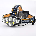 KENPAZAR Güçlü USB Şarj Edilebilir Profesyonel 8 Modlu 6000 Lümen 8 LED Su Geçirmez Kafa Lambası