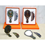 KENPAZAR Kelebek Katlanabilir Ayna Ve Tarak Seti Orta Boy