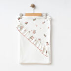 KIZ BEBEK KOKİNA DESENLİ ORGANİK PAMUK 85X90 BATTANİYE