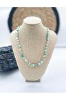 AMAZONİT DOĞAL TAŞ KOLYE TIMBIL KESİM