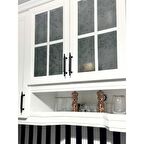 KOLDOOR Şehzade Siyah Tv Ünitesi Vestiyer Yatak Odası Mutfak Dolap Çekmece Kulpu 96 Mm (9,6 Cm) 15 Adet