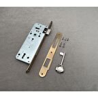 Özen Handles Oval İç Kapı Oda Kilidi Gömme Kilit 40/90/23 Antik Sarı 5 Adet