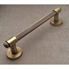 KOLDOOR Punch Zamak A213 Mat Antik Sarı Çekme Kol Sürgülü Kapı Çekme Kolu 25 Cm 1 Takım