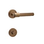 KOLDOOR Erva Handles ZK79 Mat Antik Sarı Rozetli Wc Banyo Kapı Kolu 1 Takım