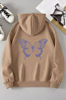 Uyguntarz Unisex Butterfly Baskılı Sweatshirt