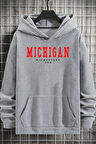 Uyguntarz Unisex Michigan Baskılı Sweatshirt