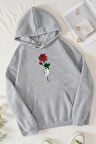 Uyguntarz Unisex Rose Baskılı Sweatshirt