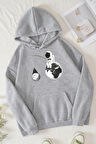Uyguntarz Unisex Uzay Temalı Baskılı Sweatshirt