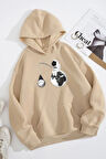 Uyguntarz Unisex Uzay Temalı Baskılı Sweatshirt