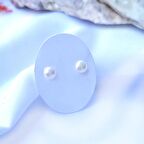 Gümüş İnci Küpe