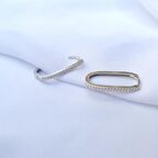 Gümüş Oval Halka Küpe