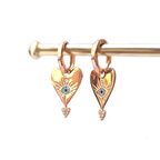 Gümüş Göz Nazarlı Kalpli Küpe