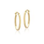 Halka Küpe Düz 14 Ayar Altın