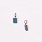 Nur Silver Mavi Taşlı Gümüş Küpe