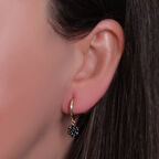 Sallantılı Minimal Kar Tanesi C Küpe (KP0115)