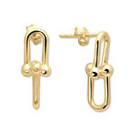 Yeni Trend Blok Detay Altın Küpe (KP0186)