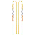 3 Renk Dorikalı Zincir Küpe KP058