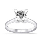 G Renk 0.74 Karat Pırlanta Tektaş Yüzük - HRD Sertifikalı