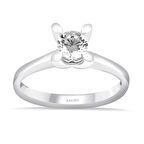 F Renk 0.40 Karat Pırlanta Tektaş Yüzük - HRD Sertifikalı