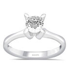 G Renk 0.60 Karat Pırlanta Tektaş Yüzük - HRD Sertifikalı