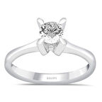 G Renk 0.40 Karat Pırlanta Tektaş Yüzük - HRD Sertifikalı