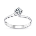 D Renk VS2 0.30 Karat Pırlanta Tektaş Yüzük - GİA Sertifikalı