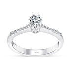 Toplam 0.36 Karat Pırlanta Tektaş Yüzük