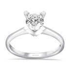 E Renk 0.80 Karat Pırlanta Tektaş Yüzük - HRD Sertifikalı