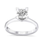 D Renk 0.70 Karat Pırlanta Tektaş Yüzük - HRD Sertifikalı