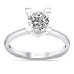 G Renk 0.80 Karat Pırlanta Tektaş Yüzük - HRD Sertifikalı