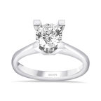 D Renk 0.80 Karat Pırlanta Tektaş Yüzük - HRD Sertifikalı