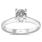 D Renk 0.50 Karat Pırlanta Tektaş Yüzük - HRD Sertifikası